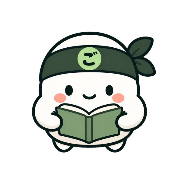 Mochi reading a book